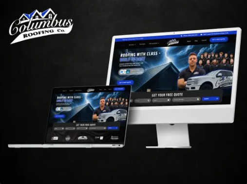 Columbus Roofing Co. website mockup