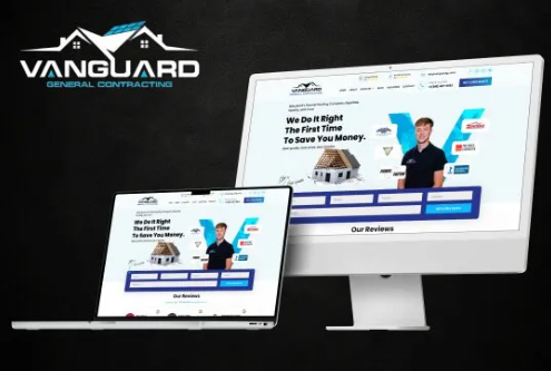 Vanguard General Contracting website mockup