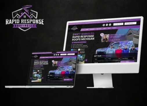 Rapid Response Roofing website mockup
